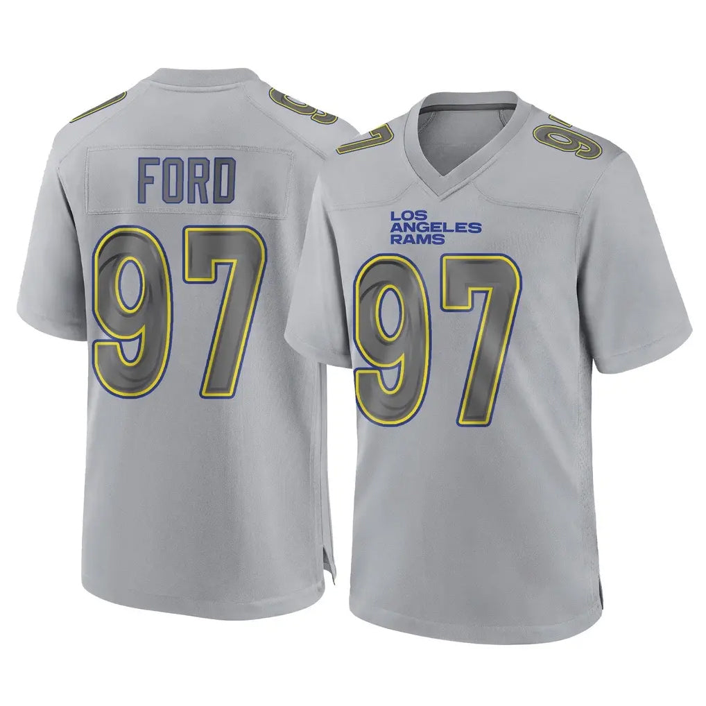 LA.Rams #97 Poona Ford Player Gray Atmosphere Fashion Home Game Ldoa Stitched Jerseys
