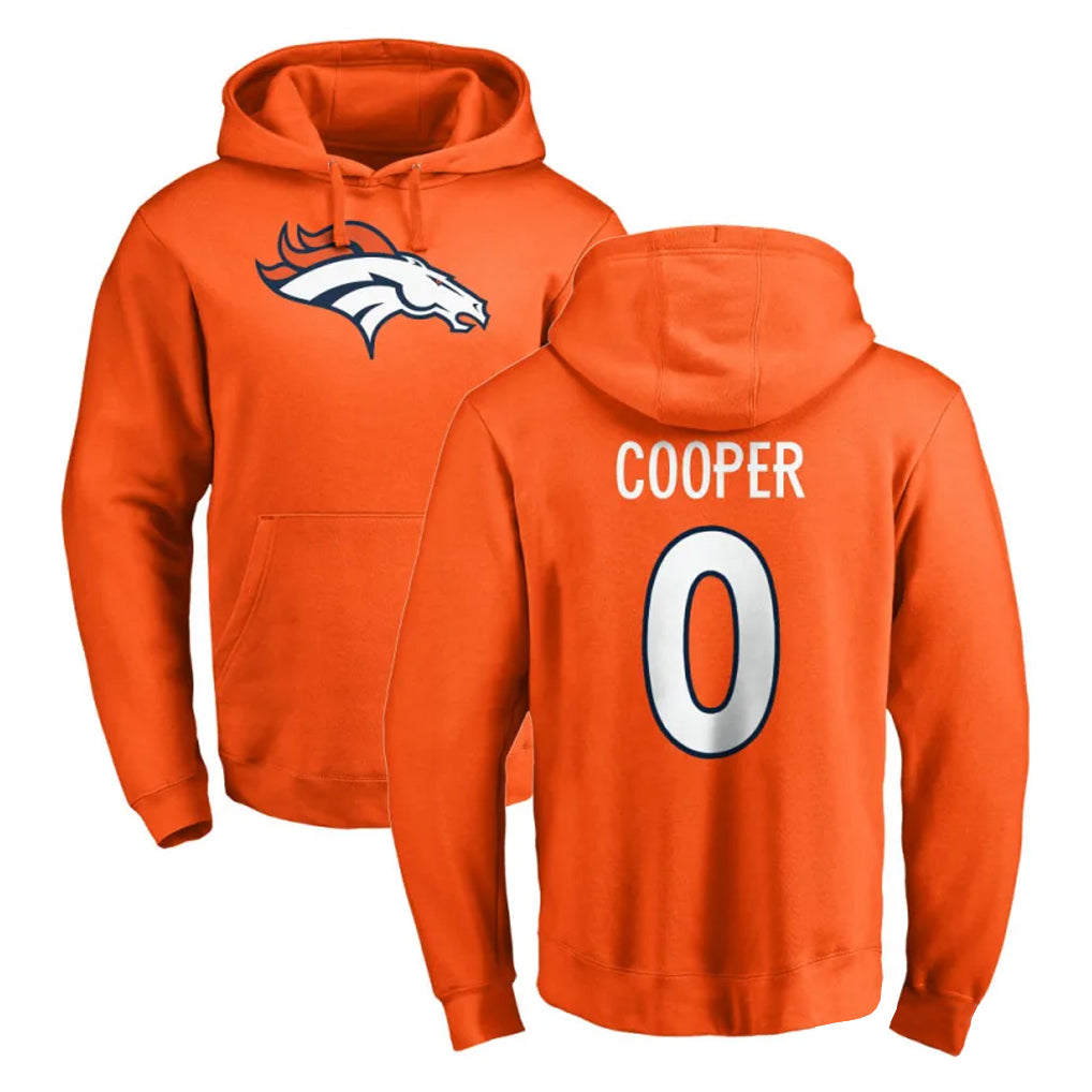 D.Broncos #0 Jonathon Cooper Player Orange Pullover Hoodie Limited Ldoa Stitched Jerseys
