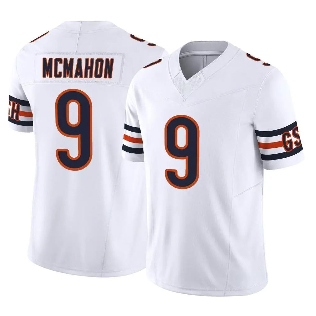 C.Bears #9 Jim McMahon Player White Vapor F.U.S.E. Limited Home Game Ldoa Stitched Jerseys