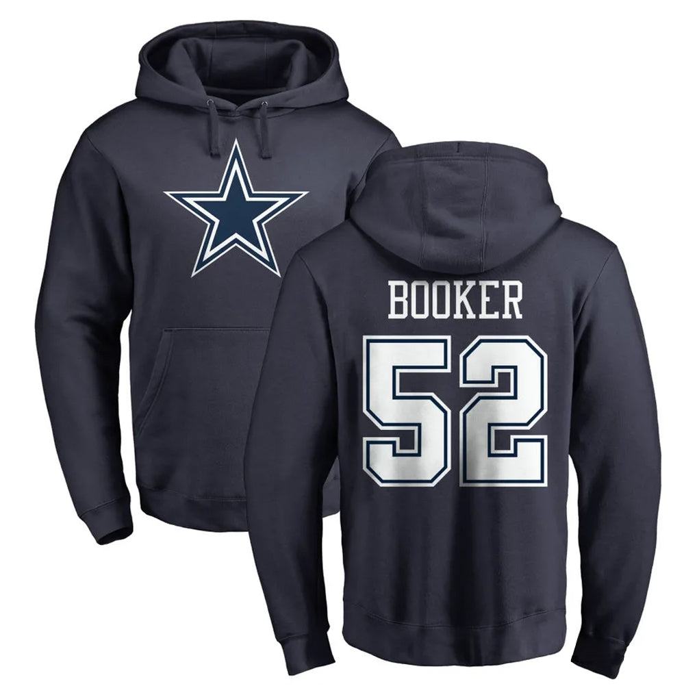 D.Cowboys #52 Tyler Booker Player Navy Pullover Hoodies Limited Ldoa Stitched Jerseys