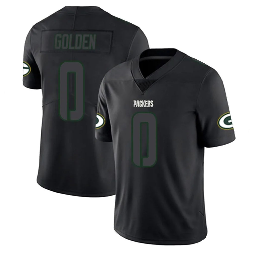 GB.Packers #0 Matthew Golden Player Black Impact Limited Home Game Ldoa Stitched Jerseys