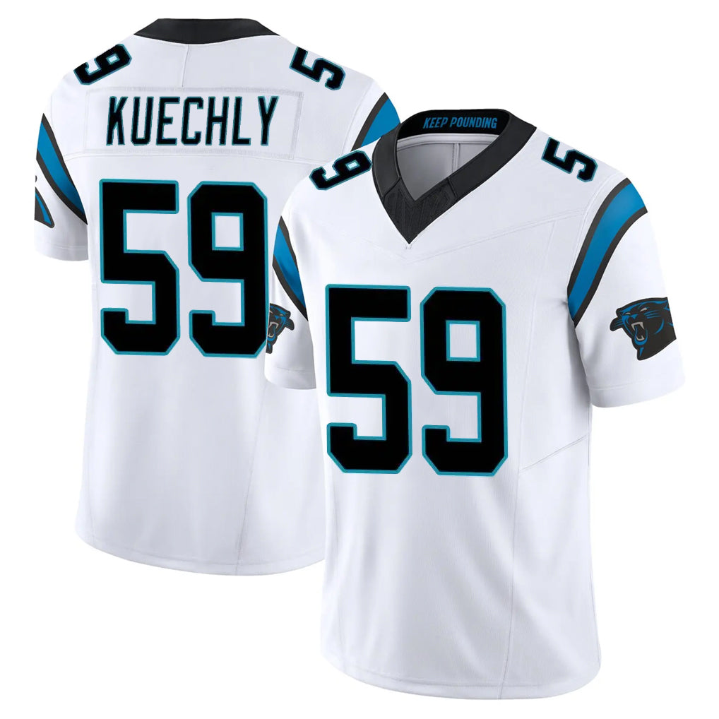 C.Panthers #59 Luke Kuechly Player White Vapor F.U.S.E. Limited Home Game Ldoa Stitched Jerseys