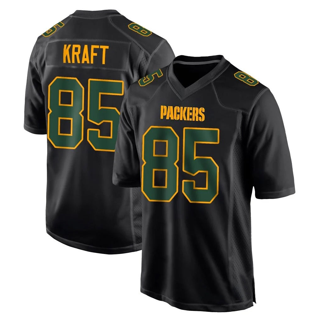 GB.Packers #85 Tucker Kraft Player Black Fashion Home Game Ldoa Stitched Jerseys