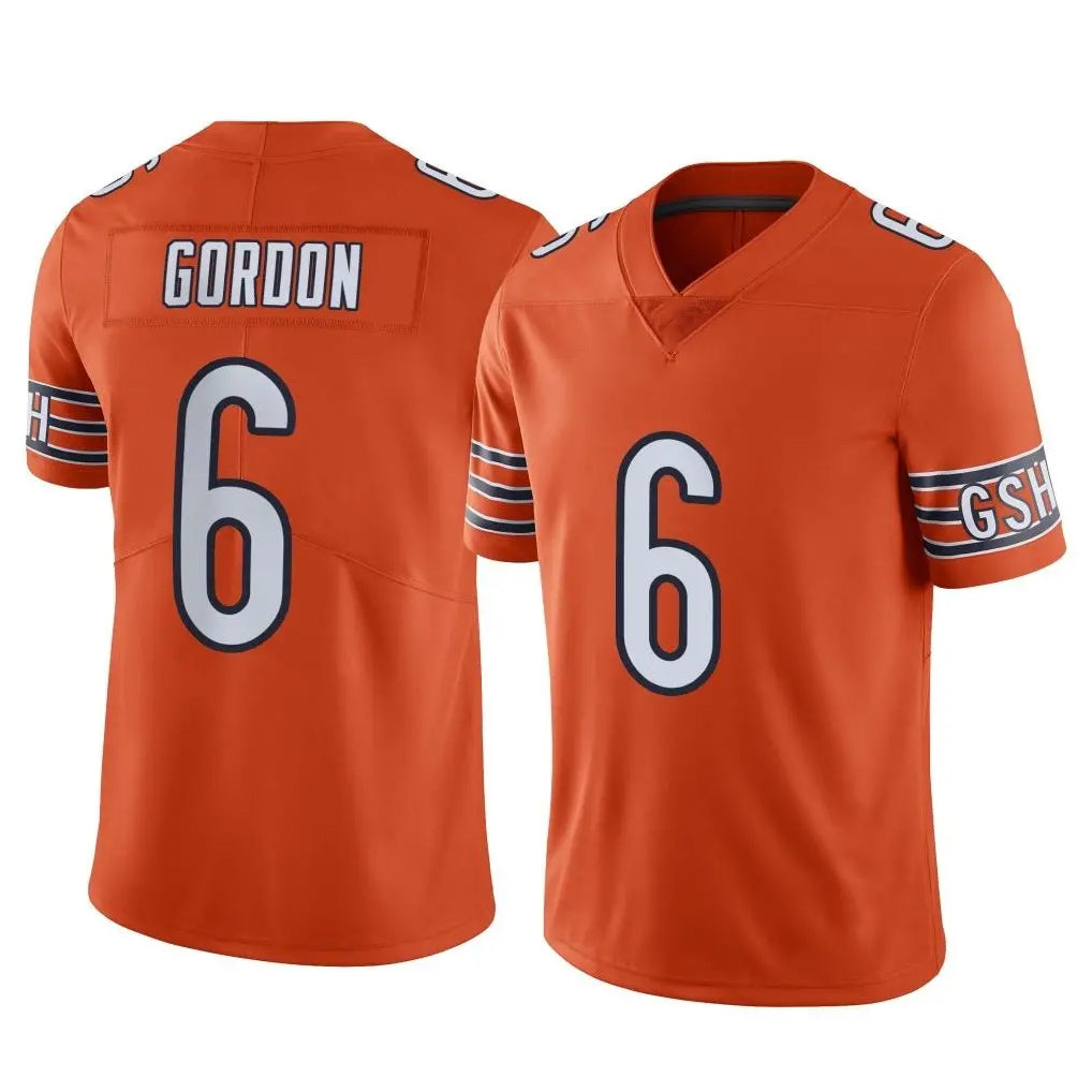 C.Bears #6 Kyler Gordon Player Orange Alternate Vapor Limited Home Game Ldoa Stitched Jerseys
