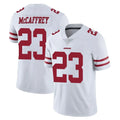 SF.49ers #23 Christian McCaffrey Player White Limited Vapor Untouchable Home Game Ldoa Stitched Jerseys