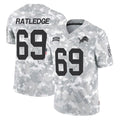 D.Lions #69 Tate Ratledge Player Arctic Camo Salute To Service Limited Ldoa Stitched Jerseys
