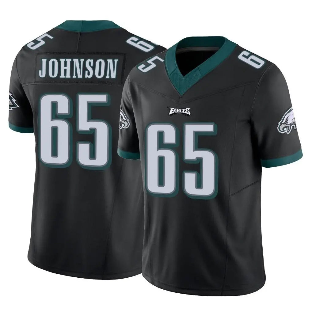 P.Eagles #65 Lane Johnson Player Black Limited Vapor F.U.S.E. Home Game Ldoa Stitched Jerseys