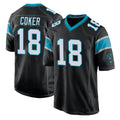 C.Panthers #18 Jalen Coker Player Black Game Ldoa Stitched Jerseys