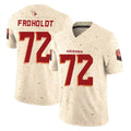 A.Cardinals #72 Hjalte Froholdt Player Cream Rivalries Collection Vapor Limited Home Game Ldoa Stitched Jerseys