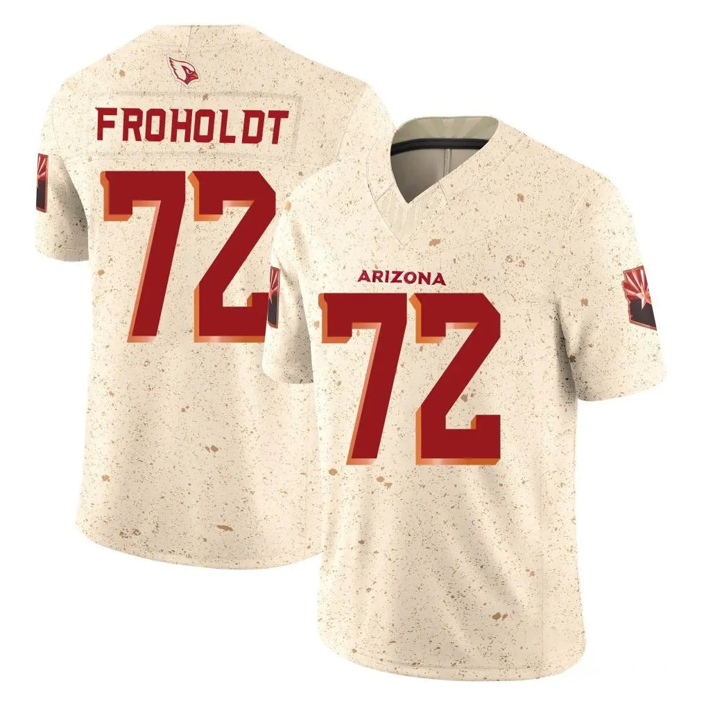 A.Cardinals #72 Hjalte Froholdt Player Cream Rivalries Collection Vapor Limited Home Game Ldoa Stitched Jerseys