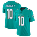 M.Dolphins #10 Jacob Rodriguez Player Aqua Limited Vapor Untouchable Home Game Ldoa Stitched Jerseys