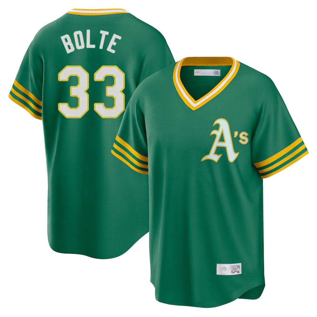 Athletics #33 Henry Bolte Player Kelly Green Cooperstown Collection T-shirt Game Ldoa Stitched Jerseys
