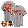 B.Orioles #35 Adley Rutschman Player Gray 30th Anniversary of 2131 Home Game Ldoa Stitched Jerseys