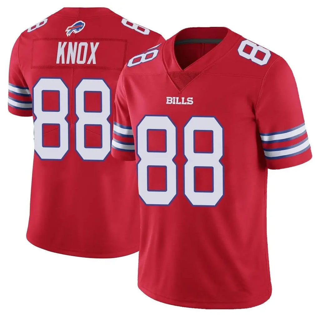 B.Bills #88 Dawson Knox Player Red Vapor Untouchable Limited Ldoa Stitched Jerseys