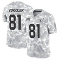 A.Cardinals #81 Travis Vokolek Player Camo Salute to Service Limited Ldoa Stitched Jerseys