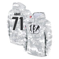 C.Bengals #71 Amarius Mims Player Arctic Camo Salute to Service Pullover Hoodie Limited Ldoa Stitched Jerseys
