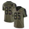 J.Jaguars #85 Brenton Strange Player Olive Salute To Service Limited Game Ldoa Stitched Jerseys