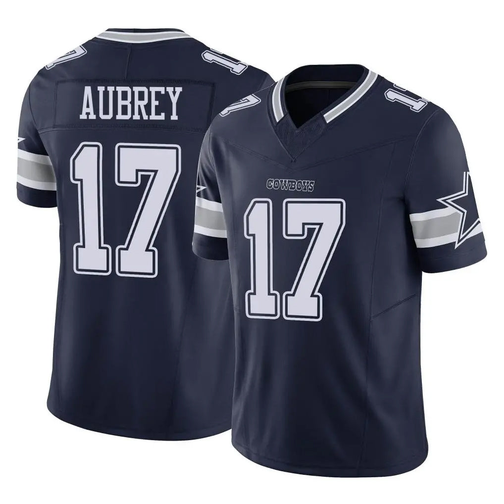 D.Cowboys #17 Brandon Aubrey Player Navy Limited Vapor F.U.S.E. Home Game Ldoa Stitched Jerseys