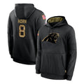 C.Panthers #8 Jaycee Horn Player Black Salute to Service Pullover Hoodies Limited Game Ldoa Stitched Jerseys