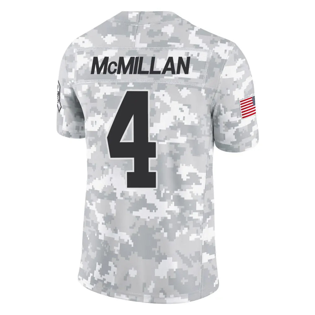 C.Panthers #4 Tetairoa McMillan Player Arctic Camo Salute to Service Limited Game Ldoa Stitched Jerseys