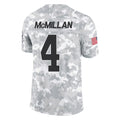 C.Panthers #4 Tetairoa McMillan Player Arctic Camo Salute to Service Limited Game Ldoa Stitched Jerseys