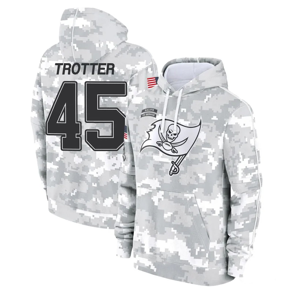 TB.Buccaneers #45 Josiah Trotte Player Arctic Camo Limited Salute to Service Pullover Hoodies Game Ldoa Stitched Jerseys