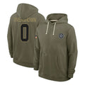 D.Cowboys #0 DeMarvion Overshown Player Olive Salute to Service Pullover Hoodies Limited Ldoa Stitched Jerseys
