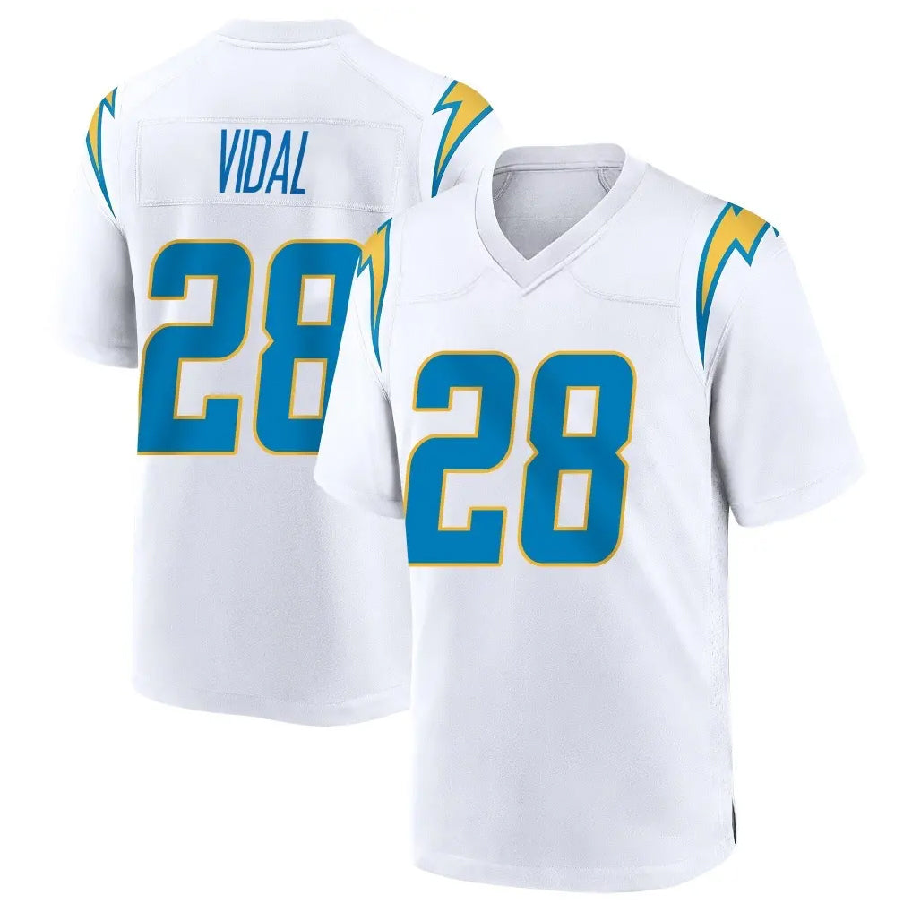 LA.Chargers #28 Kimani Vidal Player White Home Game Ldoa Stitched Jerseys