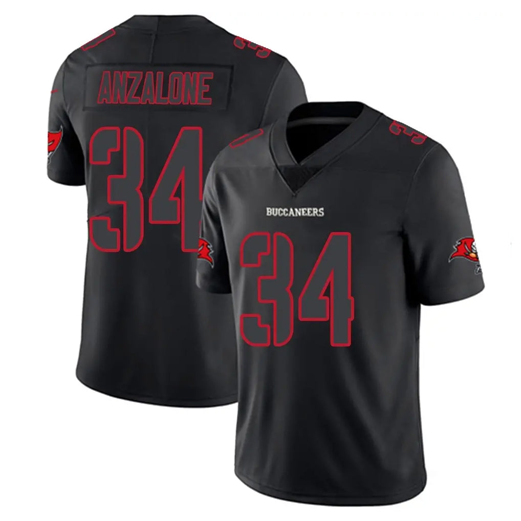 TB.Buccaneers #34 Alex Anzalone Player Black Impact Limited Home Game Ldoa Stitched Jerseys