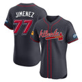 A.Braves #77 Joe Jimenez Player Navy 2025 Speedway Classic Limited Elite Home Game Ldoa Stitched Jerseys