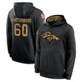 D.Broncos #60 Luke Wattenberg Player Black Salute to Service Pullover Hoodies Limited Ldoa Stitched Jerseys