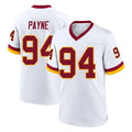 W.Commanders #94 Daron Payne Player White Home Game Ldoa Stitched Jerseys