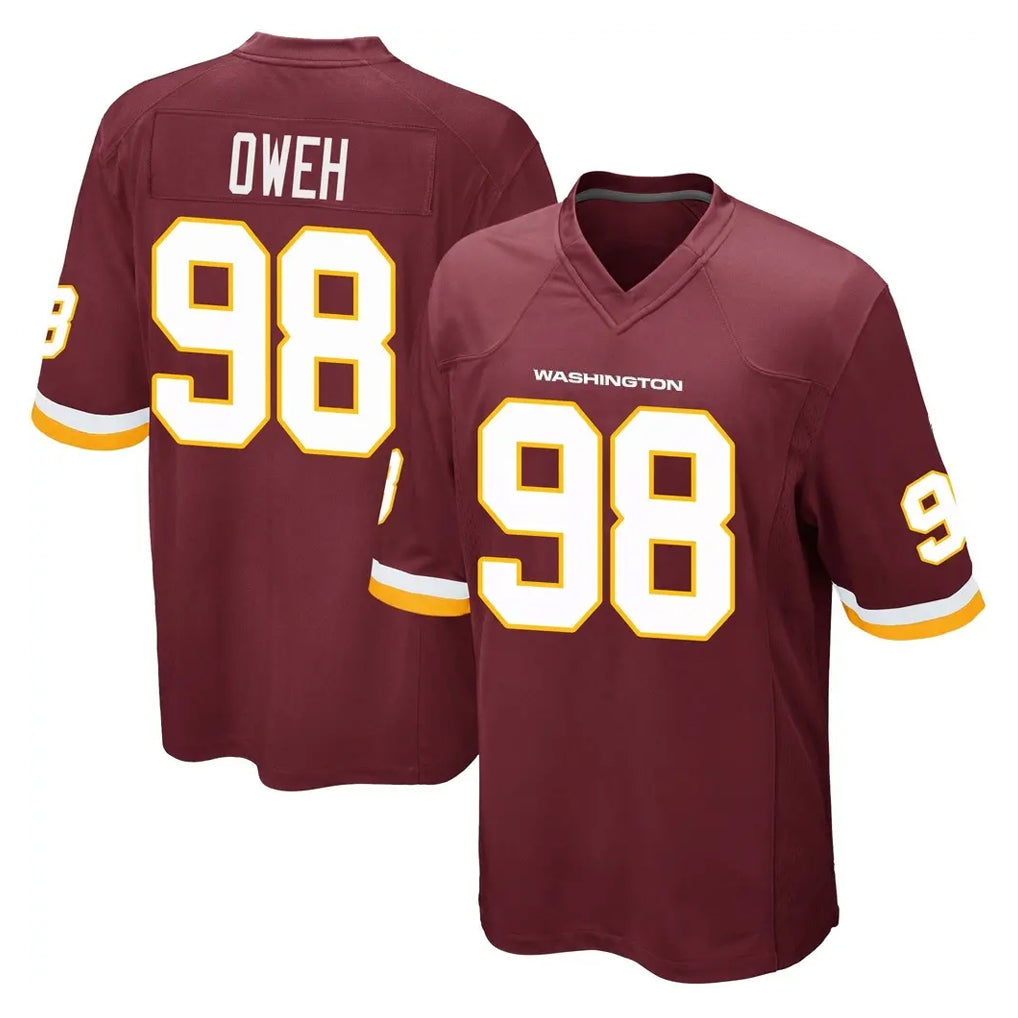 W.Commanders #98 Odafe Oweh Player Burgundy Team Color Home Game Ldoa Stitched Jerseys