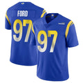 LA.Rams #97 Poona Ford Player Royal Limited Vapor Untouchable Home Game Ldoa Stitched Jerseys