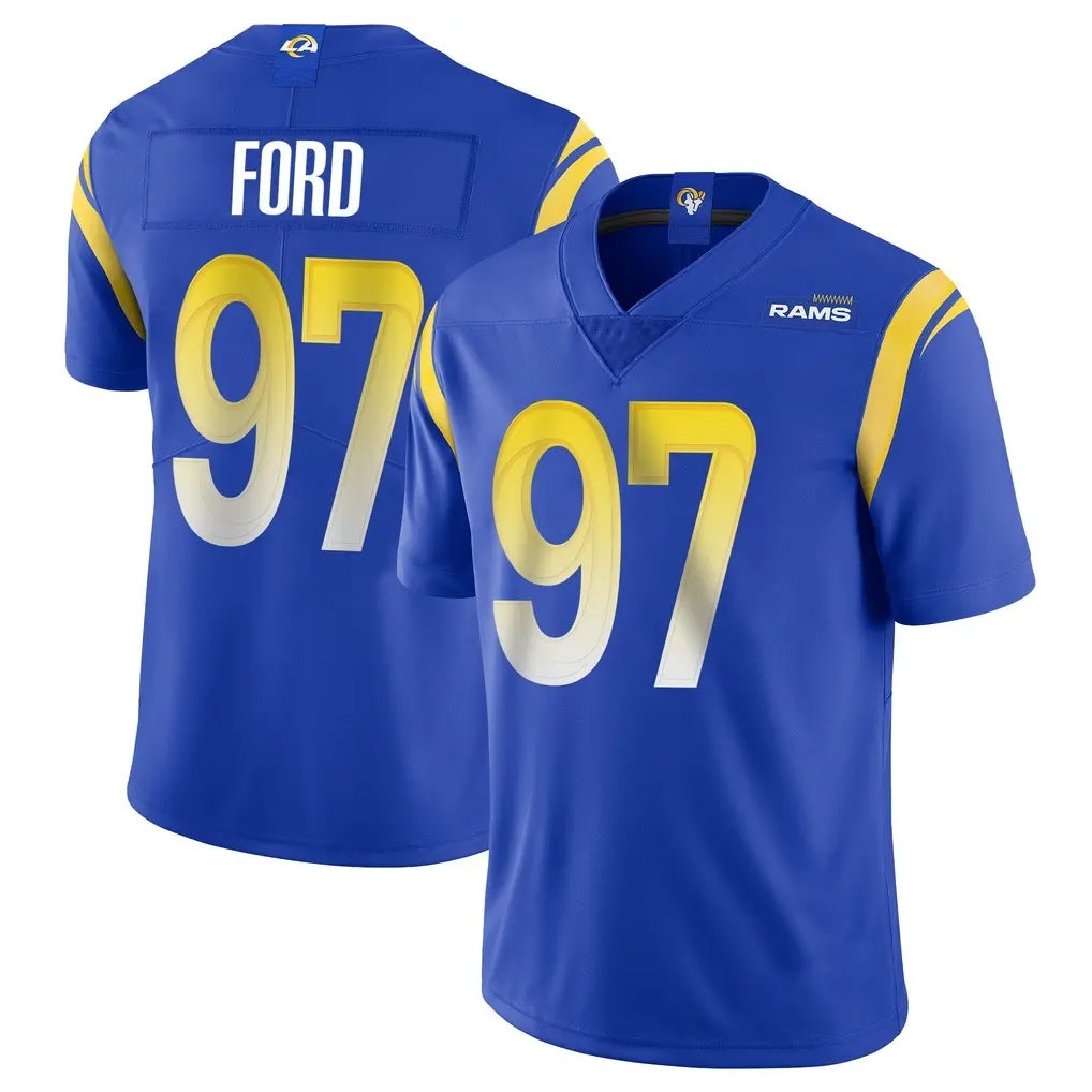 LA.Rams #97 Poona Ford Player Royal Limited Vapor Untouchable Home Game Ldoa Stitched Jerseys