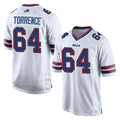 B.Bills #64 O'Cyrus Torrence Player White Home Game Ldoa Stitched Jerseys