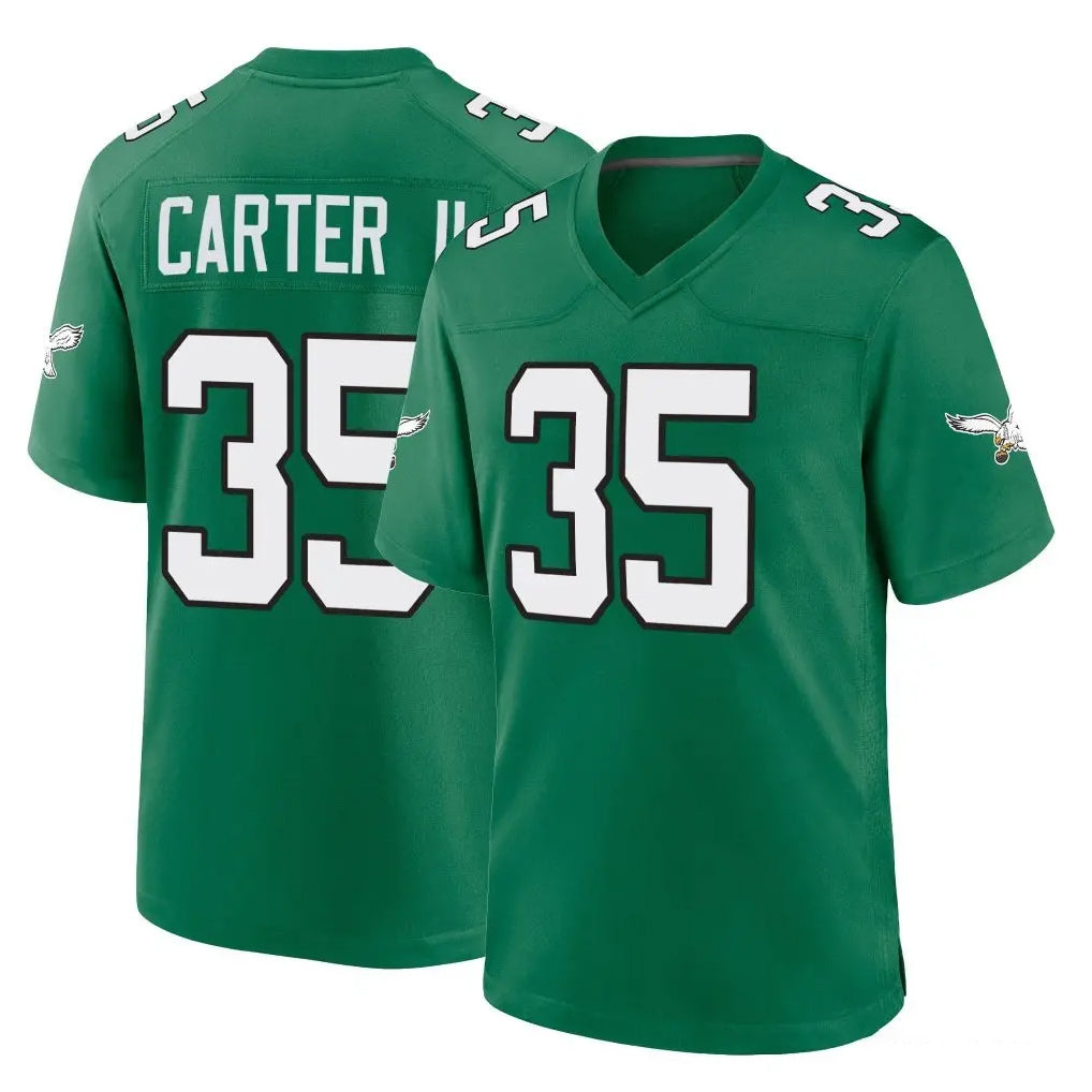 P.Eagles #35 Michael Carter II Player Green Kelly Alternate Home Game Ldoa Stitched Jerseys