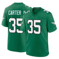 P.Eagles #35 Michael Carter II Player Green Kelly Alternate Home Game Ldoa Stitched Jerseys