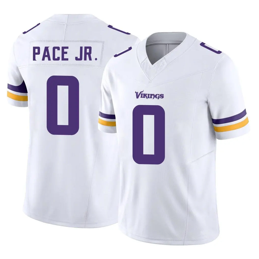 M.Vikings #0 Ivan Pace Jr. Player White Limited Vapor F.U.S.E. Home Game Ldoa Stitched Jerseys