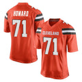 C.Browns #71 Tytus Howard Player Orange Home Game Ldoa Stitched Jerseys