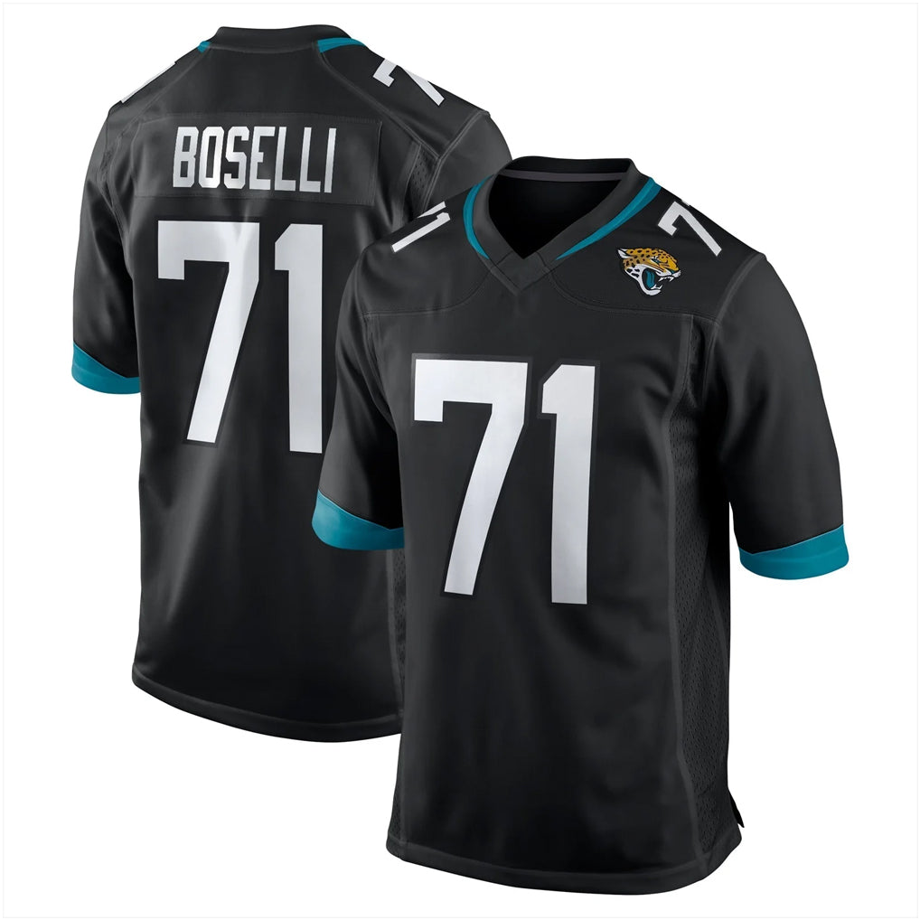 J.Jaguars #71 Tony Boselli Player Black Home Game Ldoa Stitched Jerseys