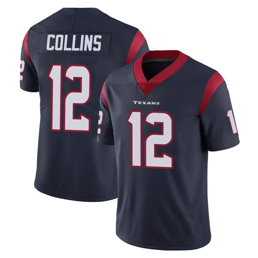 H.Texans #12 Nico Collins Player Navy Limited Vapor Untouchable Home Game Ldoa Stitched Jerseys