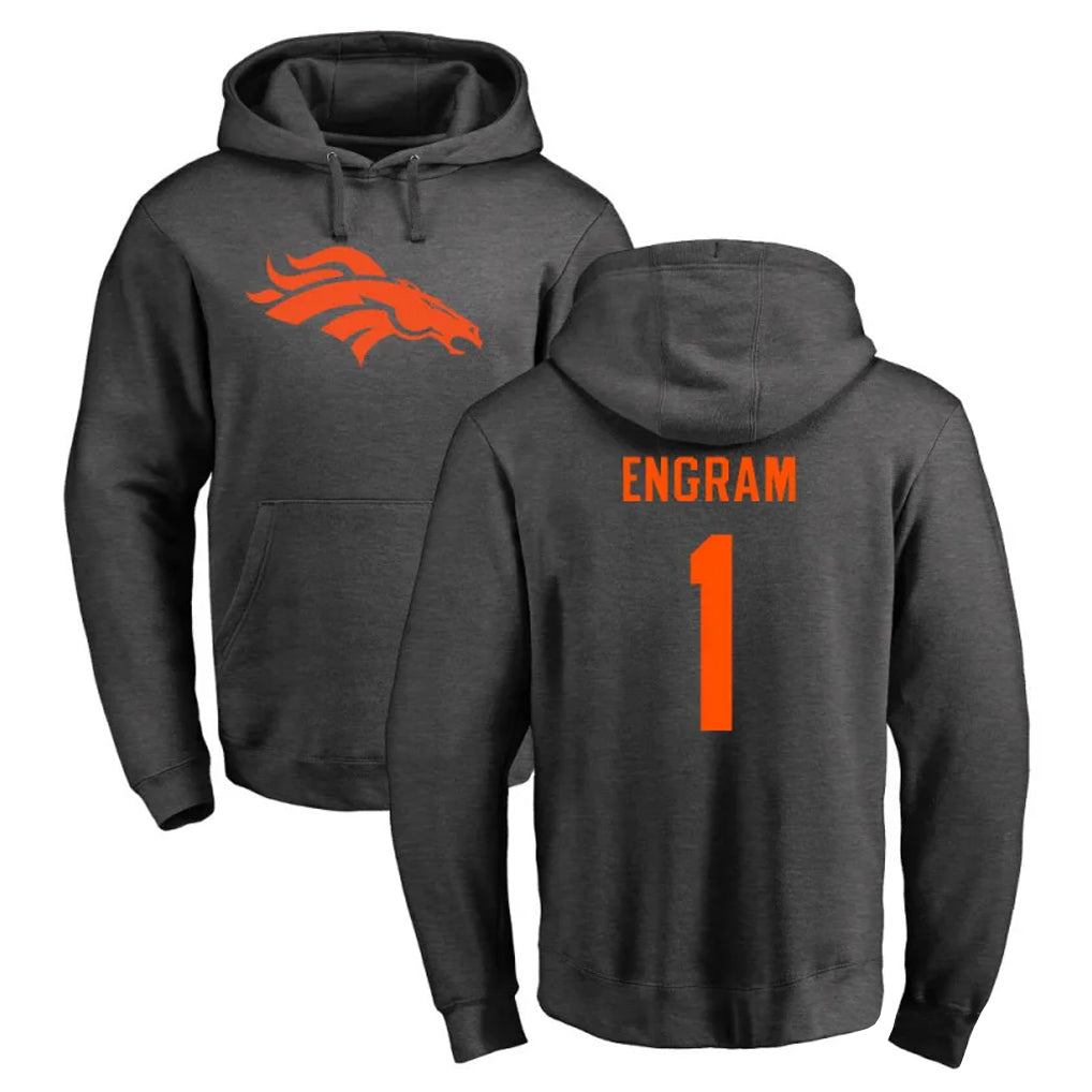 D.Broncos #1 Evan Engram Player Ash One Color Pullover Hoodie Limited Ldoa Stitched Jerseys