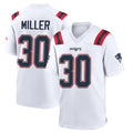 NE.Patriots #30 Jam Miller Player White Home Game Ldoa Stitched Jerseys