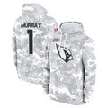 A.Cardinals #1 Kyler Murray Player Camo Salute to Service Hoodies Ldoa Stitched Jerseys