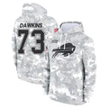B.Bills #73 Dion Dawkins Player Arctic Camo Salute to Service Hoodies Ldoa Stitched Jerseys