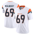 D.Broncos #69 Mike McGlinchey Player White Limited Vapor F.U.S.E. Home Game Ldoa Stitched Jerseys