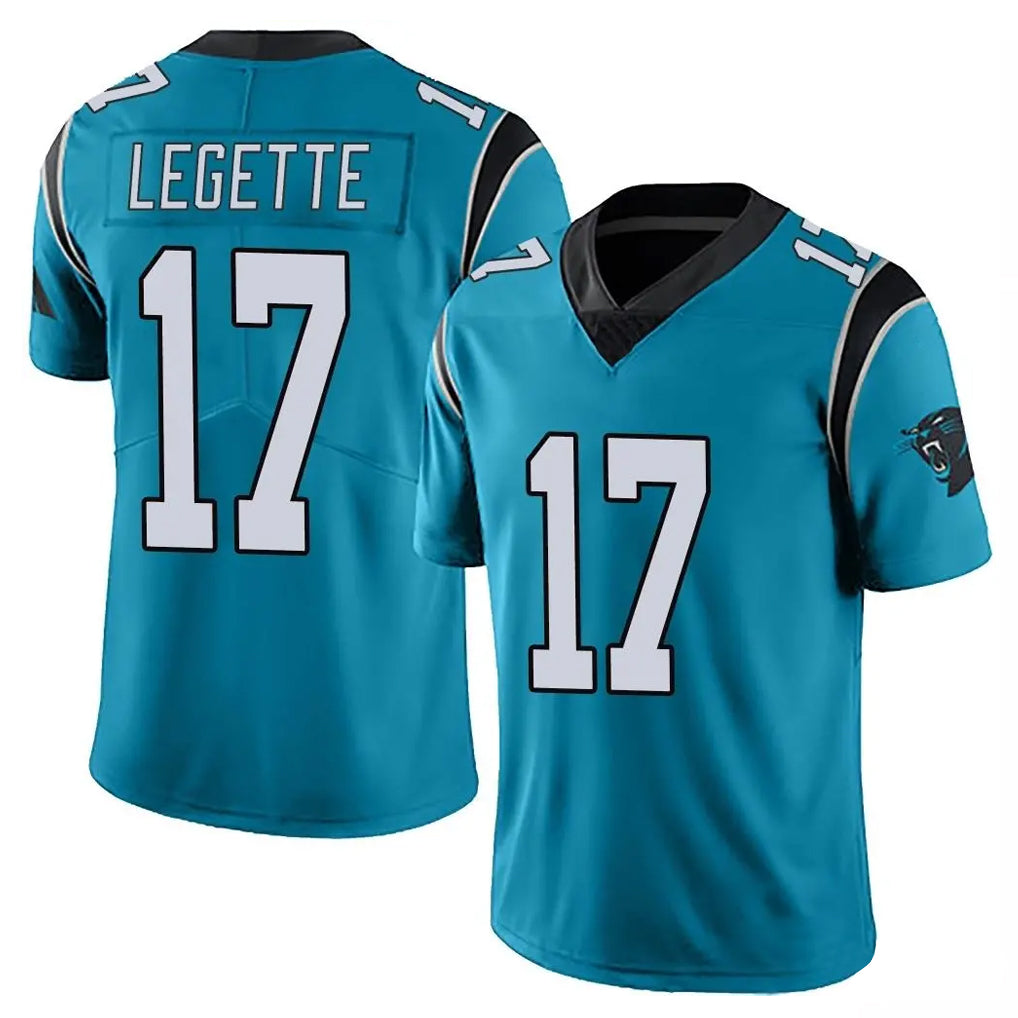 C.Panthers #17 Xavier Legette Player Blue Vapor Untouchable Limited Game Ddoa Ldoa Stitched Jerseys