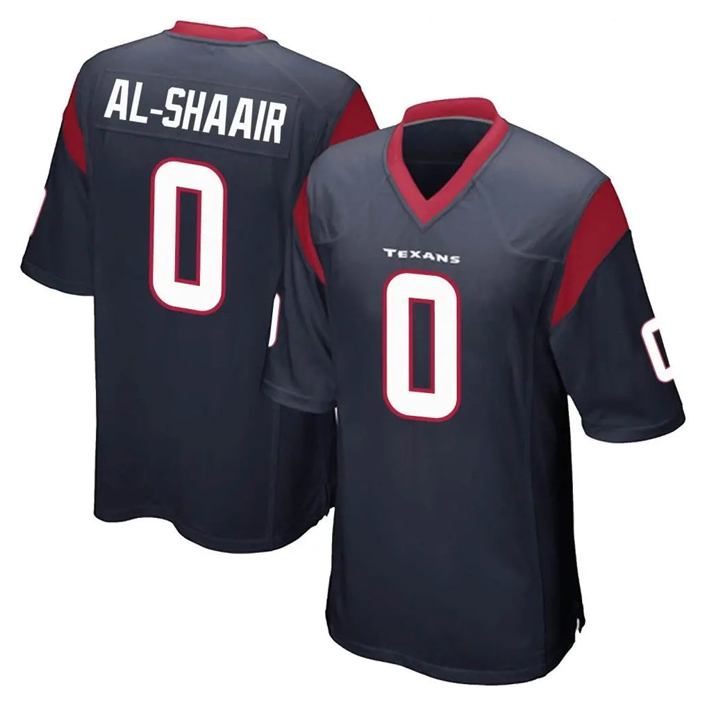 H.Texans #0 Azeez Al-Shaair Player Navy Home Game Ldoa Stitched Jerseys