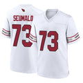 A.Cardinals #73 Isaac Seumalo Player White Home Game Ldoa Stitched Jerseys